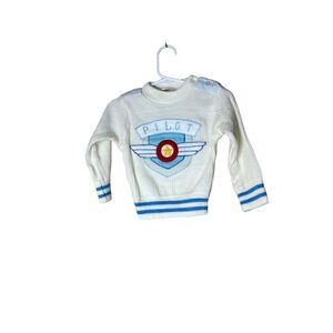Vintage Small Stars Pilot Sweater Size 18 months